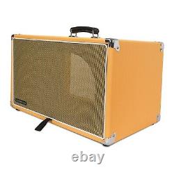 Sound Town Vintage 6U Amp Rack Case, 12.5 Depth, Dust Cover, Orange (STVRC-6OR)