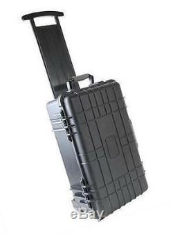 Tactical Wheeled/Rolling Case 22 Inch Black Pluck Foam Camera Drone Weatherproof